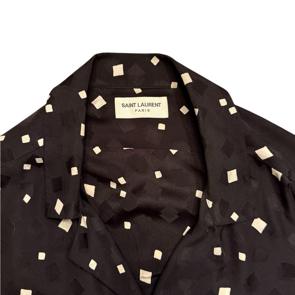 Saint Laurent Squarec Dot Silk Shirt - Picture 5 of 6
